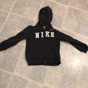 Nike size 6 hooded, zip sweatshirt